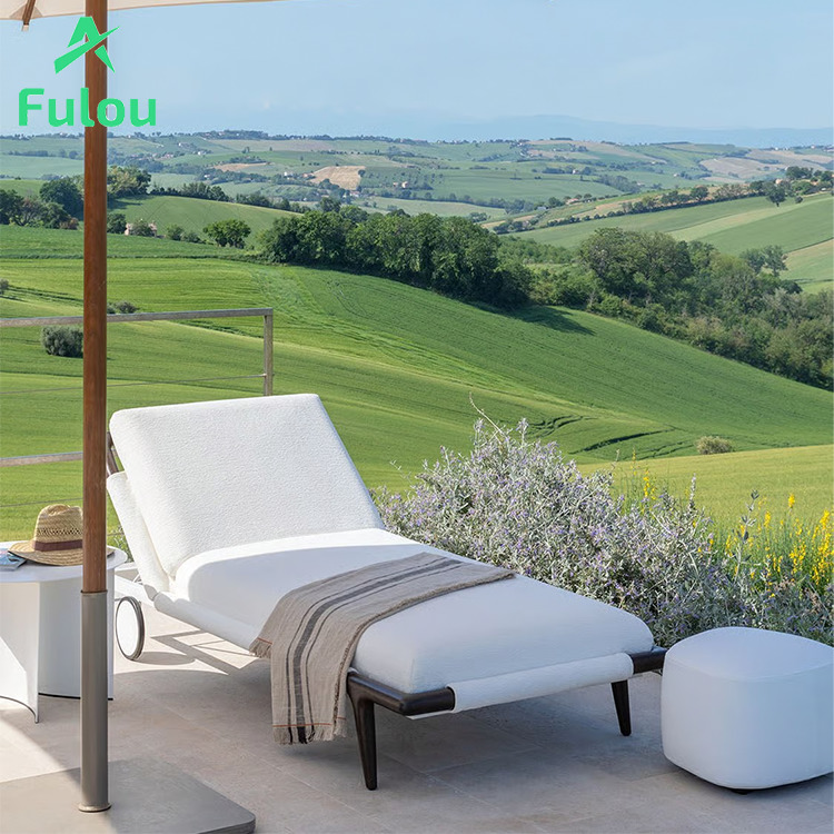 Outdoor Furniture Quick Dry - モダンなアルミ製サンラウンジャー、UV耐性、防水生地、速乾性、快適なクッション、シェーズロング、庭、パティオ、ホテル、ビーチに最適