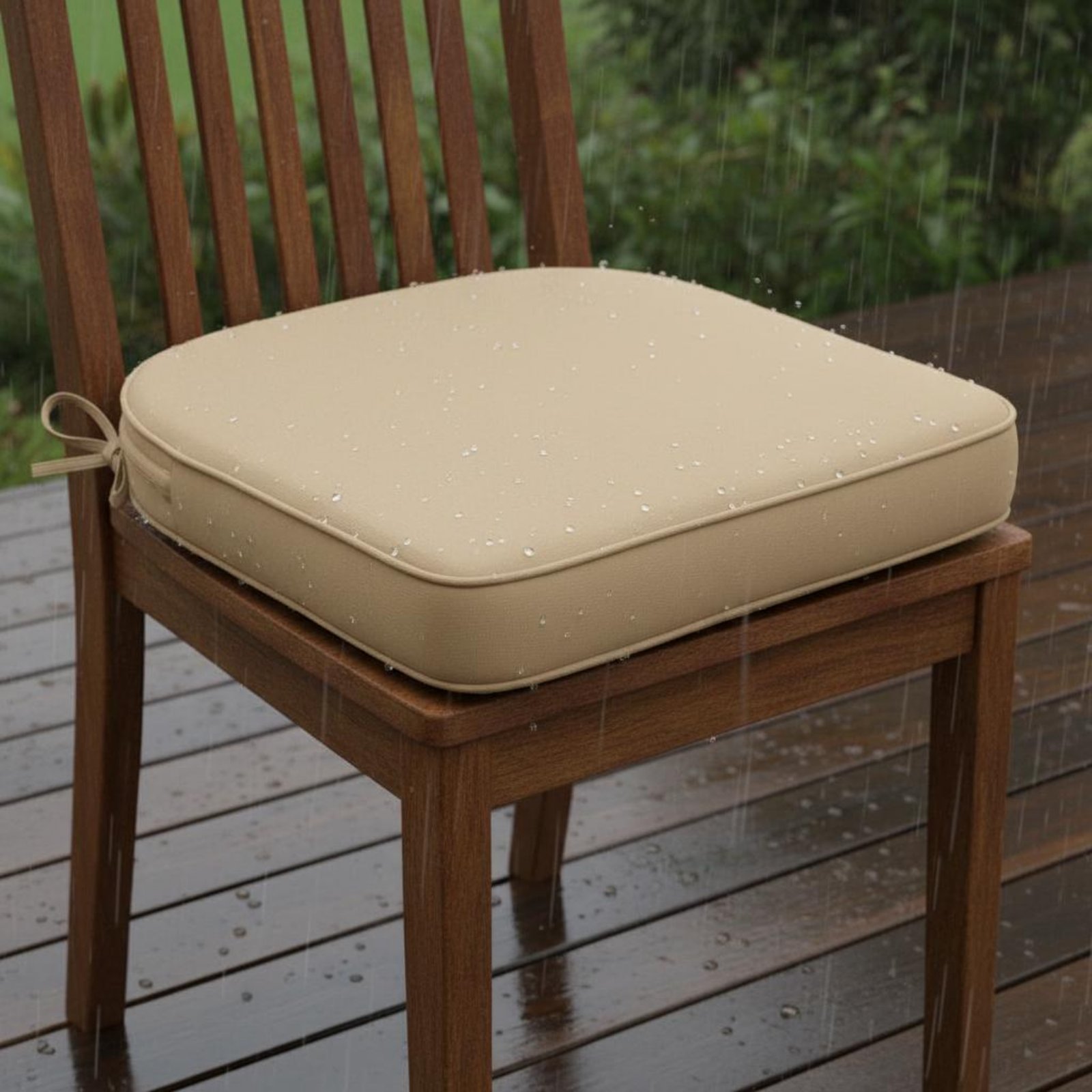 Outdoor Furniture Patio - 防水パティオシートパッド サポート力のあるしっかりとしたフォームパッド フォームパティオチェアパッド お手入れ簡単 ダイニングチェアパッド ネクタイ付き