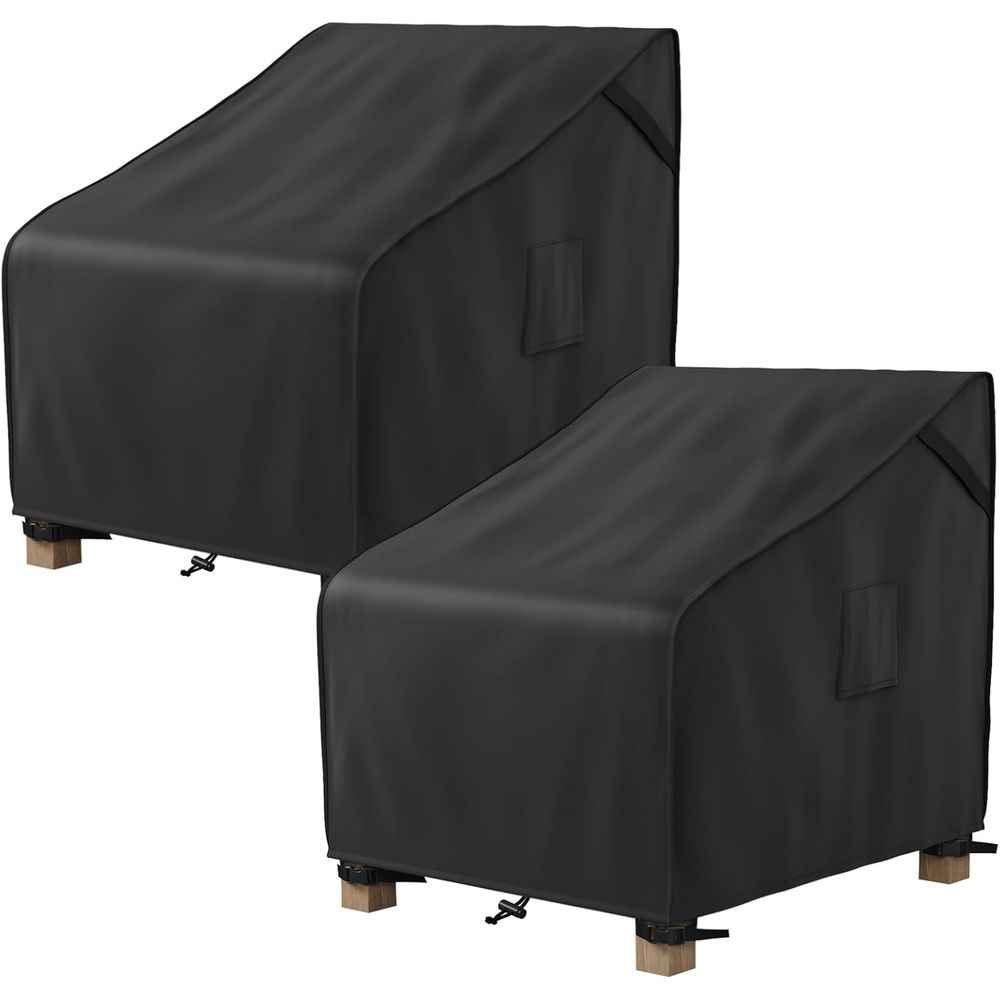 Outdoor Furniture Patio - パティオ家具カバー 防水、屋外用椅子カバーまたはロッキングチェア、最大32W x 37D x 36Hインチ、通気孔付き、Co