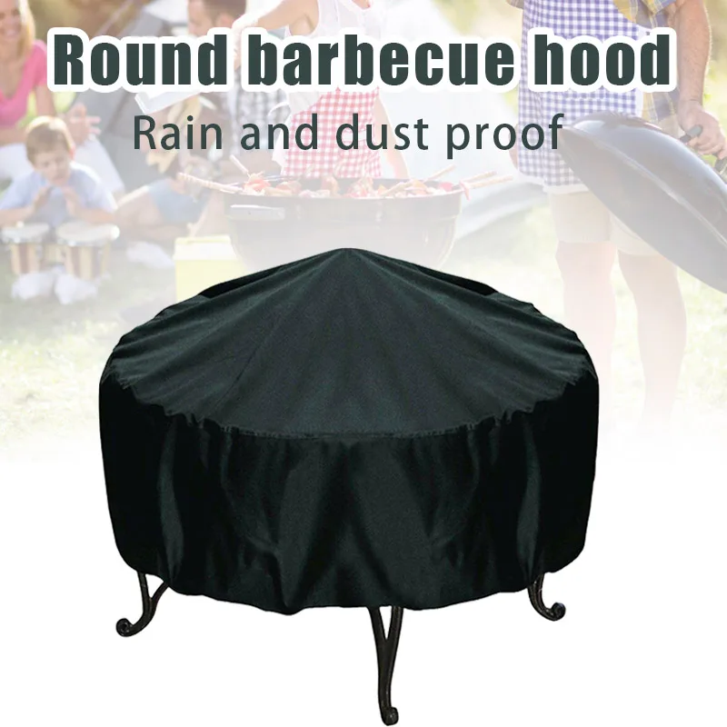 Outdoor Furniture Paint - ファイヤーピットカバーラウンド火鉢ストーブカバー防水防風日焼け止め屋外ガーデン家具セット Muebles デ Jardín