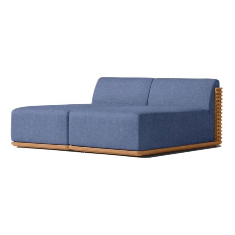Outdoor Furniture Quick Dry - 高級屋外家具 チーク材 モジュール式デイベッド ガーデン速乾素材 二人用サンベッド 屋外公園パティオ用