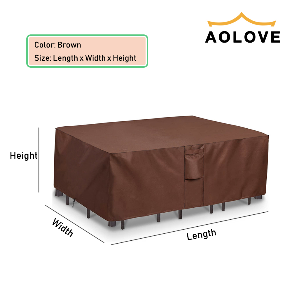 屋外用防水ガーデンファニチャーカバー,茶色の420dガーデン - Outdoor Furniture Manufacturer のレビューと価格