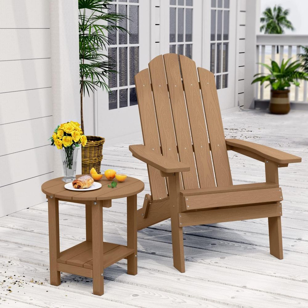 屋外用18インチサイドテーブル、収納棚付き、2段プラスチック - Outdoor Furniture Patio のレビューと価格