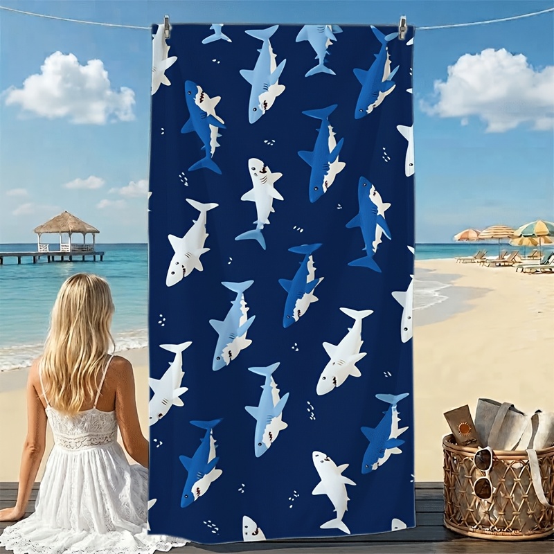 防水サメプリントビーチピクニックマット屋外ブランケットキャン - Outdoor Furniture Quick Dry のレビューと価格