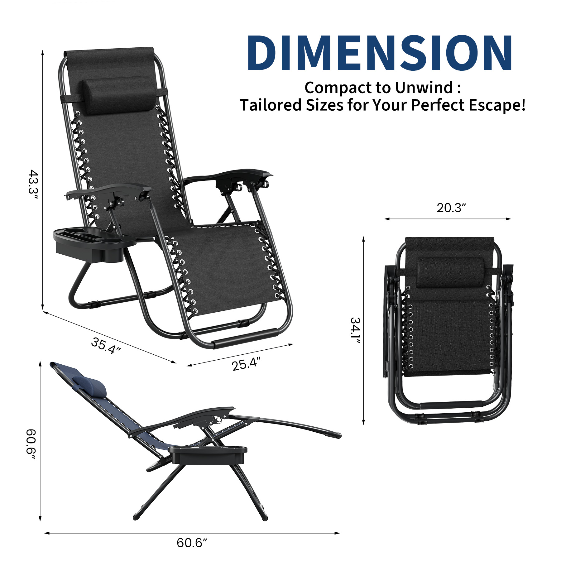 ゼロウェイトパティオラウンジリクライニングチェア2脚セット  - Outdoor Furniture Quick Dry のレビューと価格