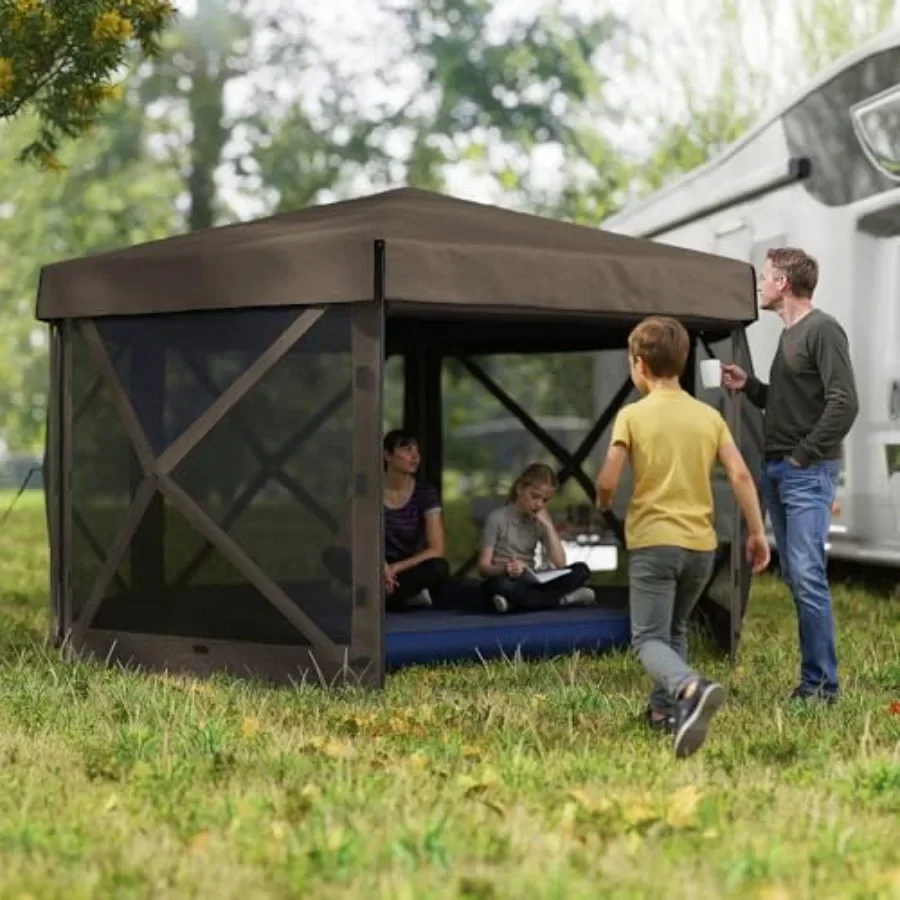 12フィート×12フィートの六角形ポップアップガゼボテント、 - Gazebo Pop Up のレビューと価格