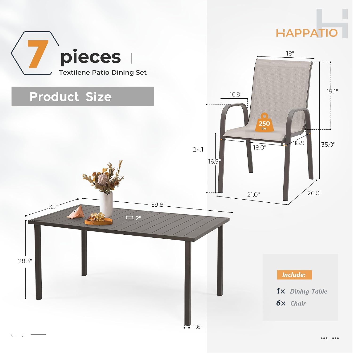 屋外パティオダイニングセット、速乾性テキスタイルダイニングチ - Outdoor Furniture Quick Dry のレビューと価格