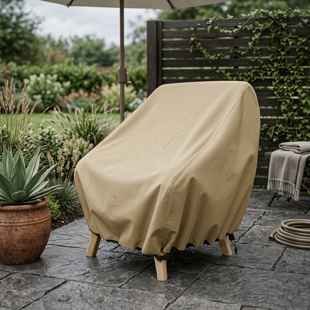 防水パティオチェアカバー 屋外ラウンジ用 深型シングル芝生チ - Outdoor Furniture Patio のレビューと価格