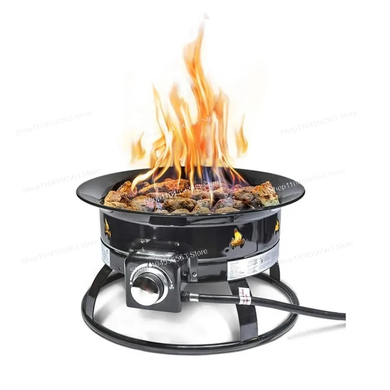 ポータブルプロパン焚き火台 58,000 BTU 屋外ガスフ - Outdoor Furniture Fire Pit のレビューと価格