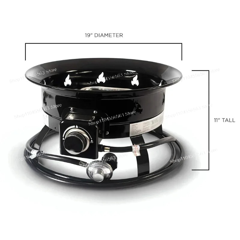 ポータブルプロパン焚き火台 58,000 BTU 屋外ガスフ - Outdoor Furniture Fire Pit のレビューと価格