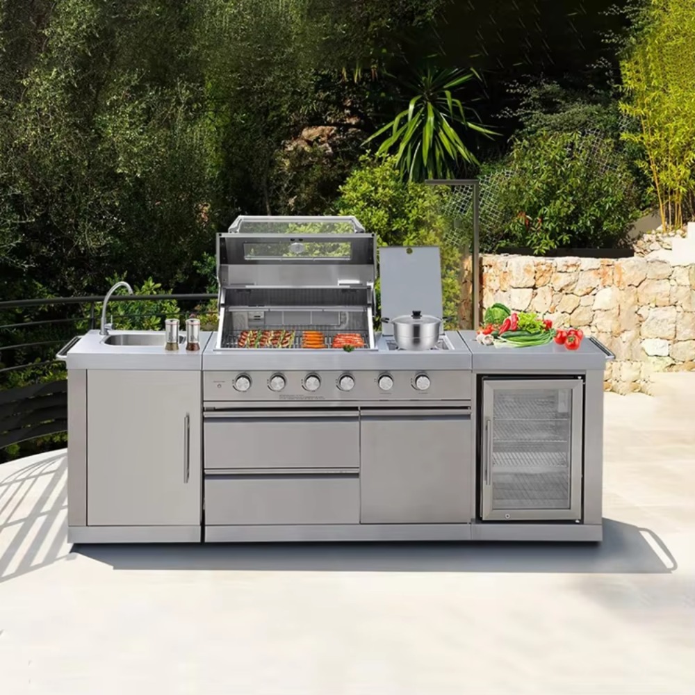 屋外キッチン（屋根付き）、耐候性BBQキャビネットセット、ス - Outdoor Furniture Paint のレビューと価格
