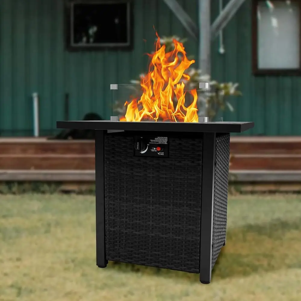 籐製屋外パティオ家具セット、豪華なクッション付き籐製セクショ - Outdoor Furniture Fire Pit のレビューと価格