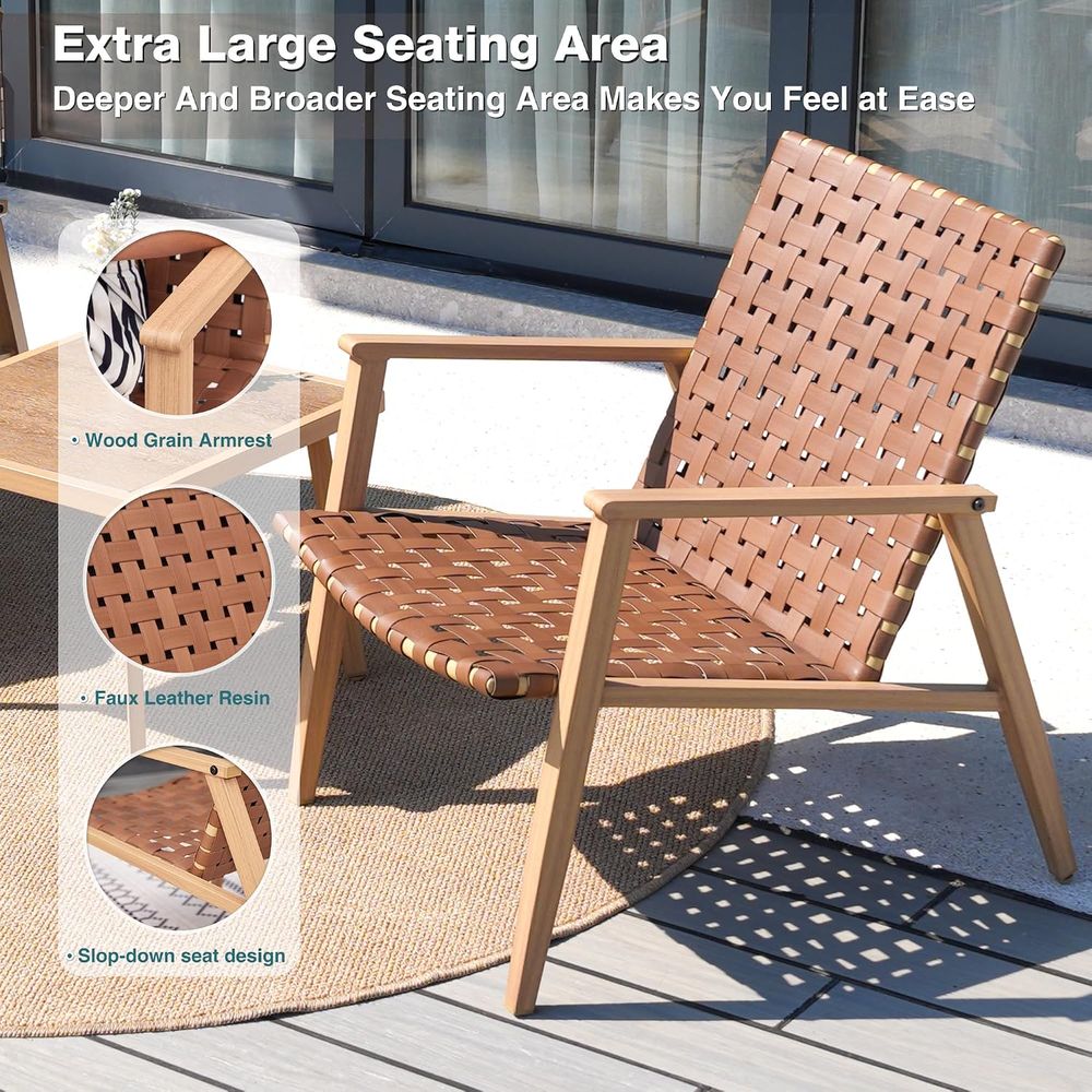 3ピースパティオビストロセット、屋外用コンティオンチェアセッ - Bistro Table Set のレビューと価格