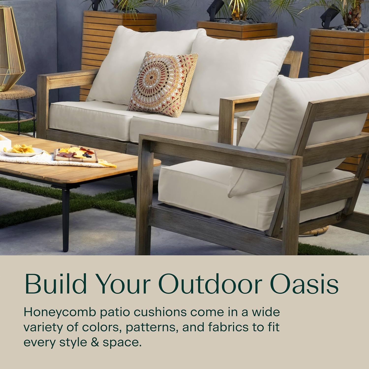 屋外パティオ家具、ソリッドボーンカラー、テクスチャード加工の - Outdoor Furniture Patio のレビューと価格