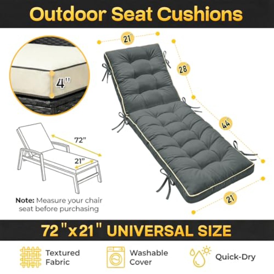 x21 折りたたみ式寝椅子クッション速乾 - 屋外サンラウン - Outdoor Furniture Quick Dry のレビューと価格