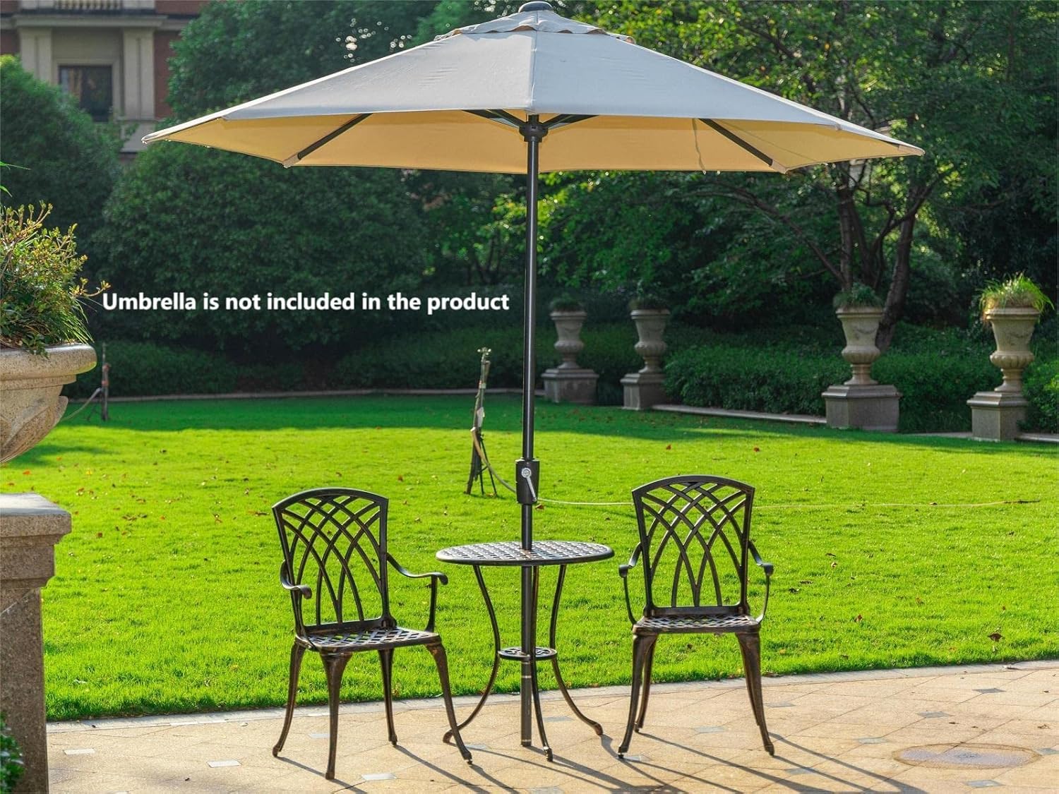 錆びにくいブロンズ色の鋳造アルミニウム製3ピース屋外ビストロ - Outdoor Furniture Patio のレビューと価格