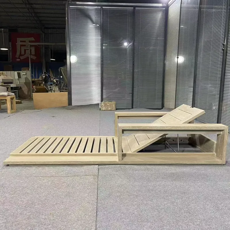 ホットセール ビーチサンベッド プール チーク材 ラウンジチ - Outdoor Furniture In Sale のレビューと価格