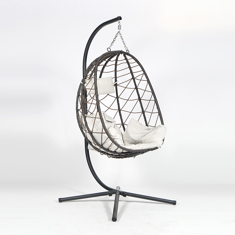 モダンなファームハウス風メタルスイングチェア、速乾性クッショ - Outdoor Furniture Quick Dry のレビューと価格