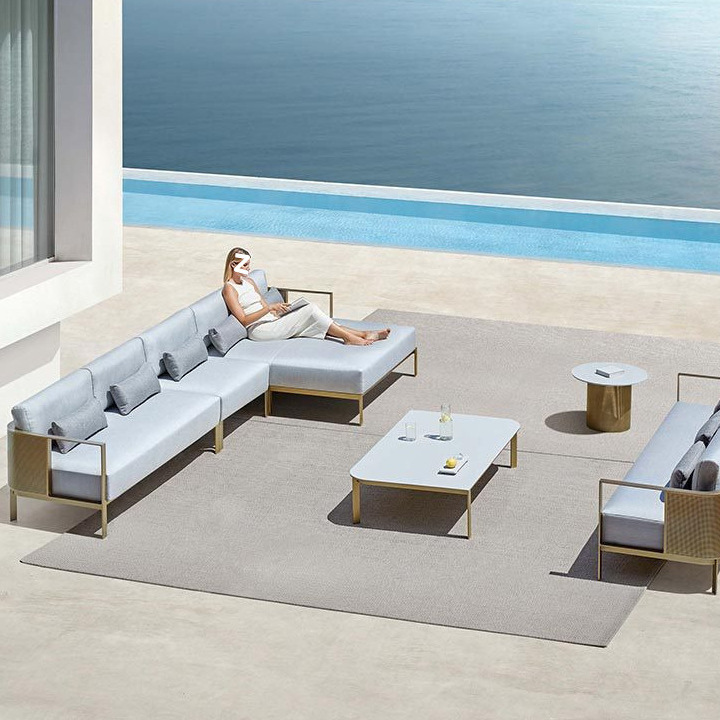 屋外ステンレス製ソファテーブルと椅子 防水 ホテル屋外テラス - Outdoor Furniture In Sale のレビューと価格