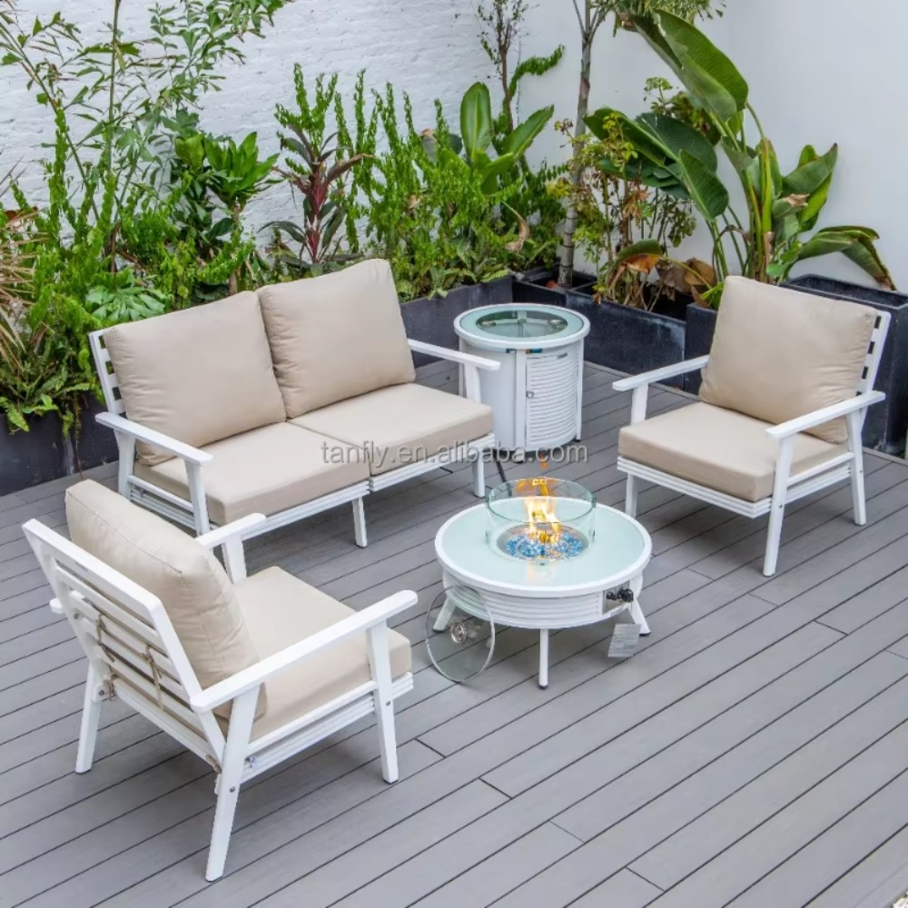 ヴィラホテル屋外家具セット モダンアルミガーデン家具 ソファ - Outdoor Furniture Fire Pit のレビューと価格