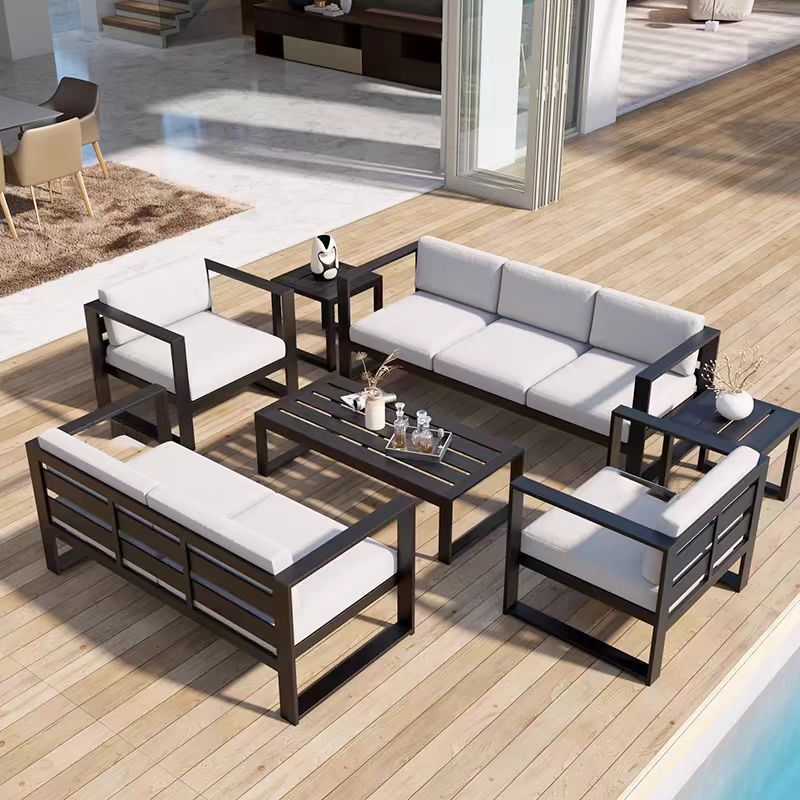 モダンスタイルアルミパティオソファセットメタルレッグ高販売ホ - Outdoor Furniture In Sale のレビューと価格