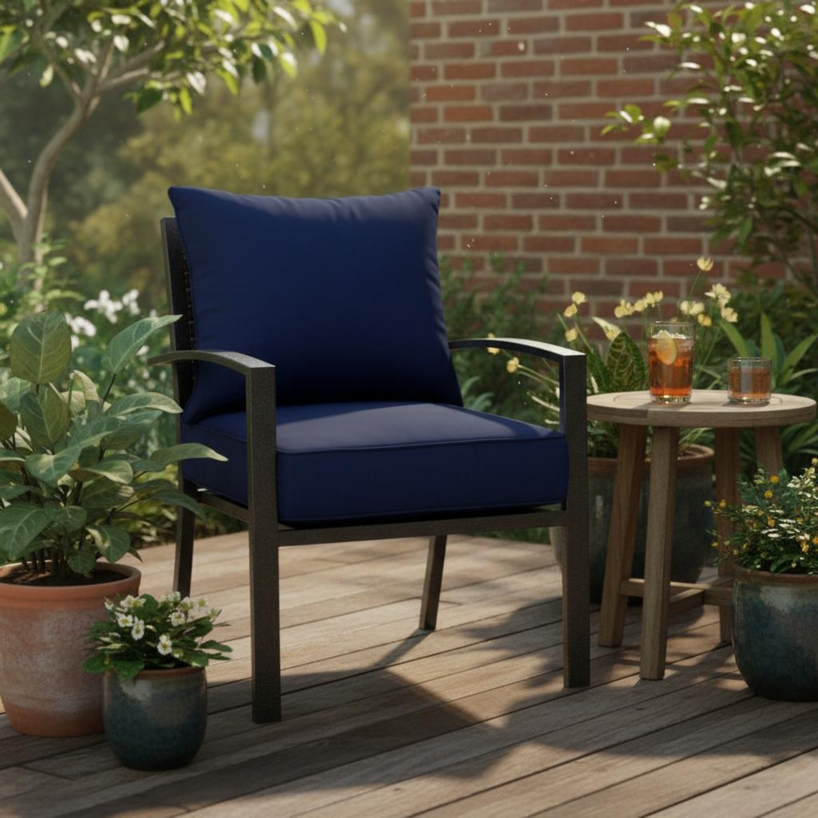パティオチェアパッド 隠し留め具付き パティオチェアパッドセ - Outdoor Furniture Patio のレビューと価格