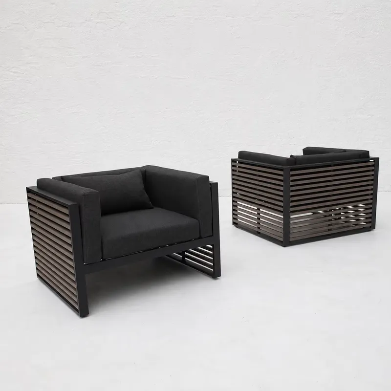 屋外防水アルミ製シングルソファ、建築用ラウンジソファ、速乾ク - Outdoor Furniture Quick Dry のレビューと価格