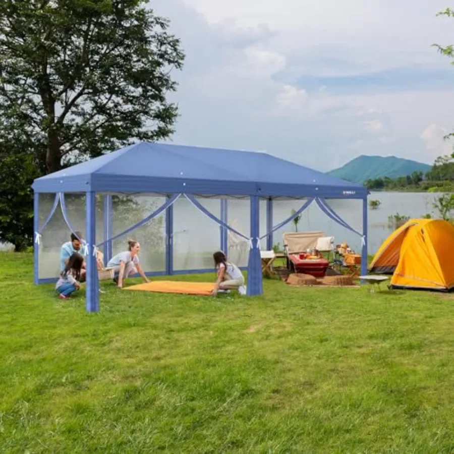 10x20 ポップアップテント、サイドウォール付き、ホイール - Gazebo Pop Up のレビューと価格