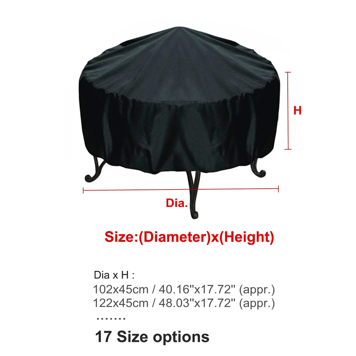 防水パティオファイヤーピットカバーブラック UV プロテクタ - Outdoor Furniture Fire Pit のレビューと価格