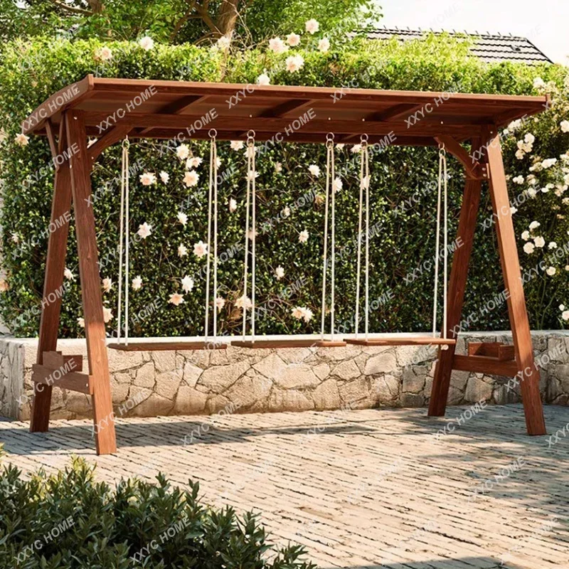 木製屋外スイング、モダンな屋外家具、バルコニー、庭、パティオ - Outdoor Furniture In Sale のレビューと価格