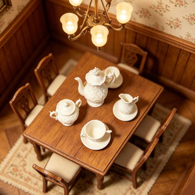 新発売。スタイリッシュなミニチュアドールハウス用ティーポット - Bistro Table Set のレビューと価格